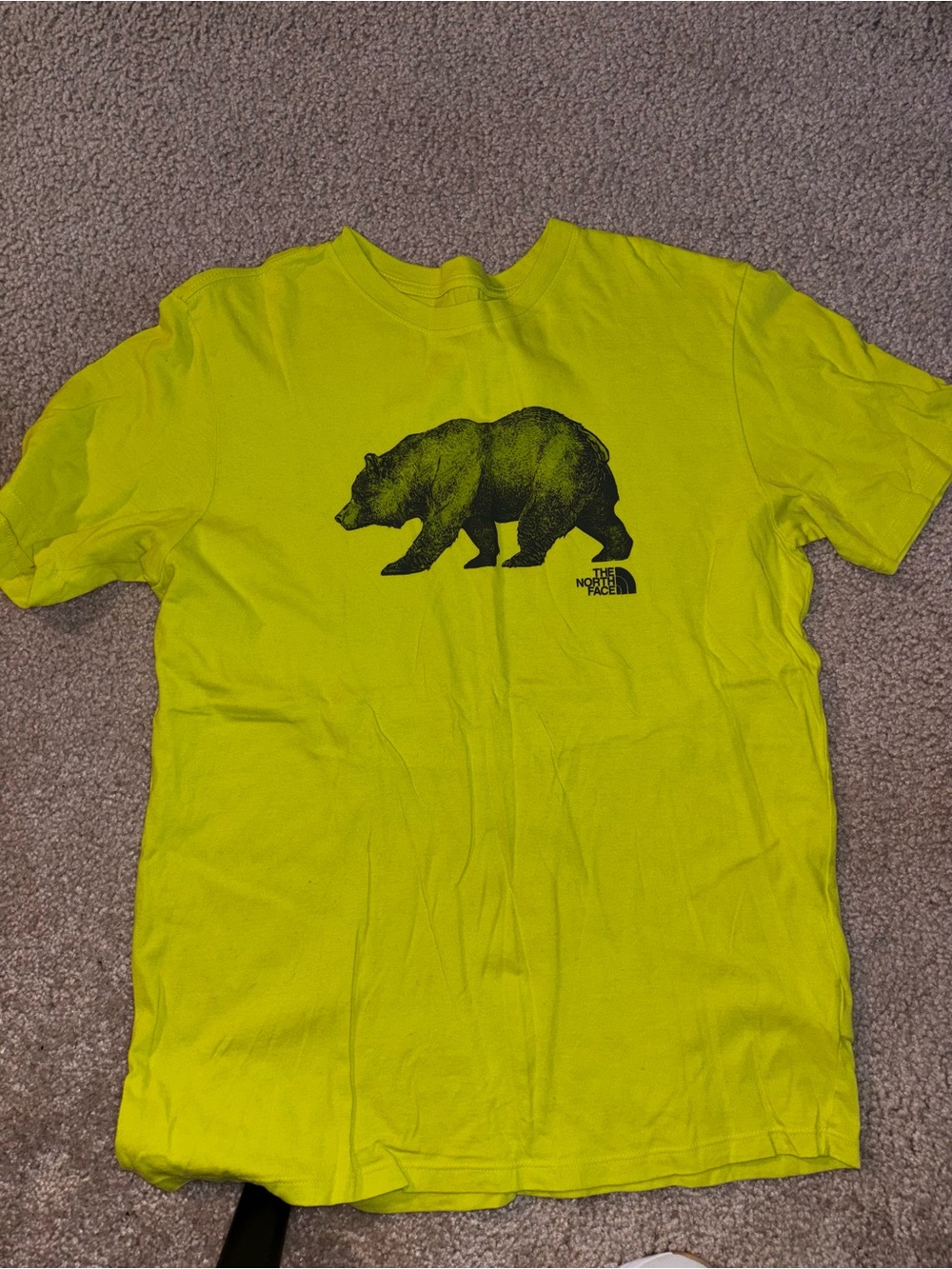 The North Face Neon Lime Bear Graphic Tee
